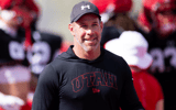 Utah head coach Morgan Scalley